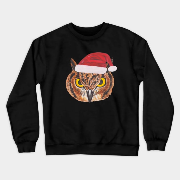 Christmas owl Crewneck Sweatshirt by deadblackpony